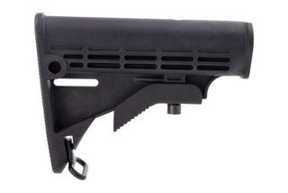 Mean Arms Standard Stock in Black is made of lightweight polymer.